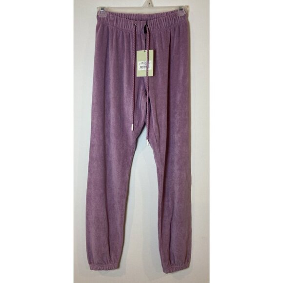 NWT Pam & Gela Terrycloth Sweatpants Lavender Purple Size P Petite Small New - Picture 1 of 6